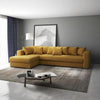 Colțar extensibil dumonde cu ladă de depozitare si sezut confortabil din spuma HR, Gloria Zoom Mustar 320x183 cm Fabrica