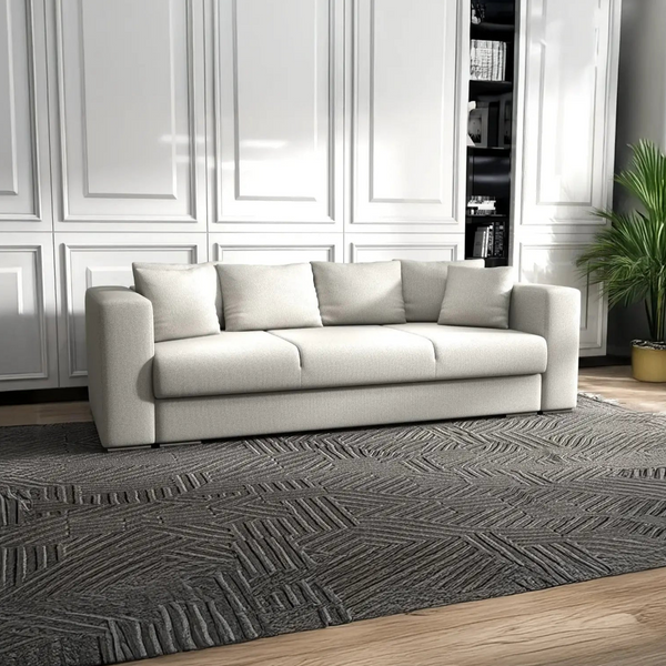Canapea extensibilă dumonde cu ladă de depozitare Gloria Enjoy Beige 240x100 cm