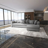 Colțar extensibil dumonde cu ladă de depozitare si sezut confortabil din spuma HR, Gloria Grey II 320x183 cm Fabrica
