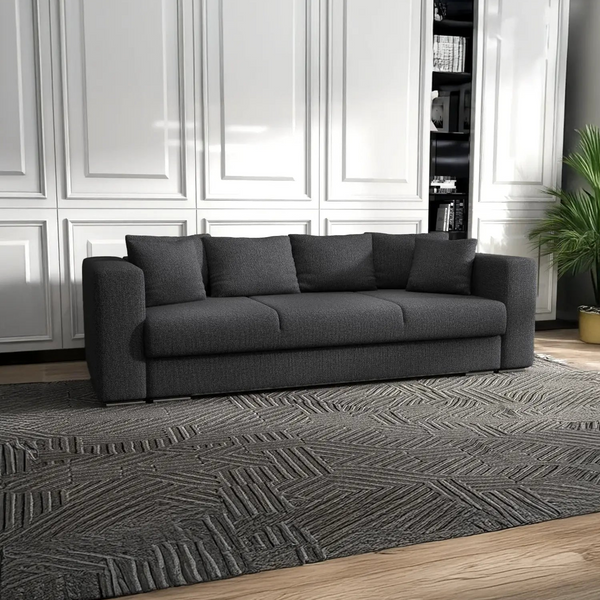 Canapea extensibilă dumonde cu ladă de depozitare Gloria Enjoy grafit 240x100 cm