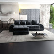 Colțar extensibil dumonde cu ladă de depozitare si sezut confortabil din spuma HR, Verona Euphoria Gri Grafit 290x185 cm Fabrica