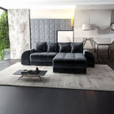 Colțar extensibil dumonde cu ladă de depozitare si sezut confortabil din spuma HR, Verona Euphoria Gri Grafit II 290x185 cm Fabrica