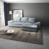 Colțar extensibil dumonde cu ladă de depozitare si sezut confortabil din spuma HR, Leonardo Zoom Gri Mint 255x193 cm II