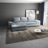 Colțar extensibil dumonde cu ladă de depozitare si sezut confortabil din spuma HR, Leonardo Zoom Gri Mint 255x193 cm