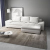 Colțar extensibil dumonde cu ladă de depozitare si sezut confortabil din spuma HR, Leonardo Zoom Crem 260x185 cm II Fabrica