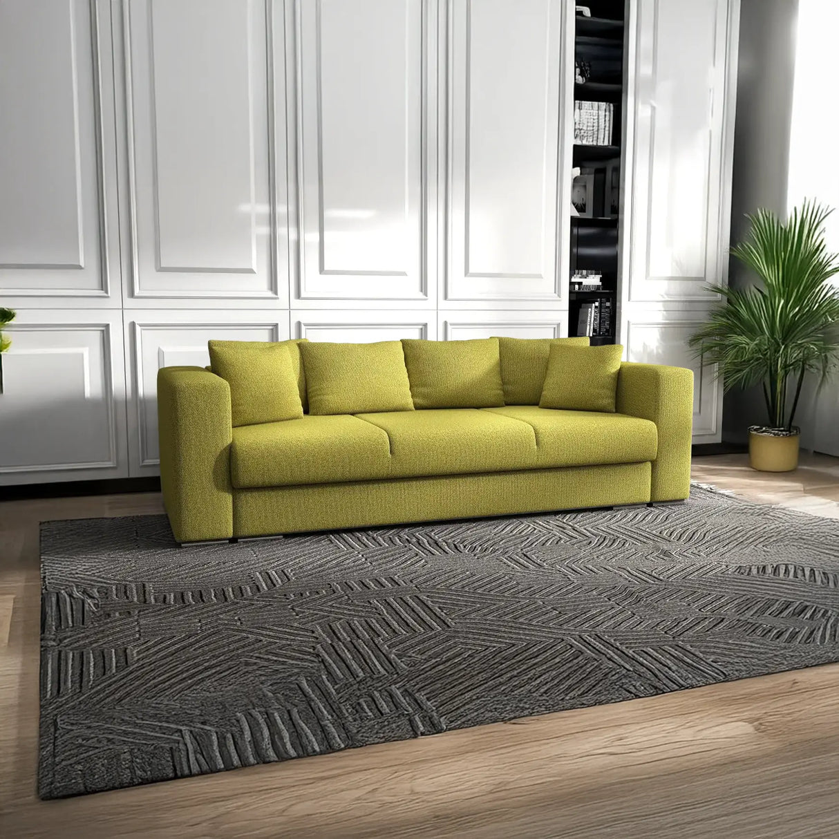 Canapea extensibilă dumonde cu ladă de depozitare si sezut confortabil din spuma HR, Gloria Petrol Green 240x100 cm Fabrica