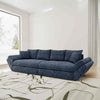 Canapea extensibilă dumonde cu ladă de depozitare si sezut confortabil din spuma high-density, Loana Cremona Albastru 300x100 cm