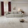 Canapea extensibilă dumonde cu ladă de depozitare si sezut confortabil din spuma high-density, Loana Tilia Gri- bej 300x100 cm