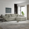 Colțar extensibil dumonde cu ladă de depozitare si sezut confortabil din spuma high-density, Loana Cremona Bej II 270x185 cm