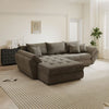 Colțar extensibil dumonde cu ladă de depozitare si sezut confortabil din spuma high-density, Loana Vibe 270x185 cm