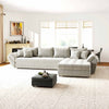 Colțar extensibil dumonde cu ladă de depozitare si sezut confortabil din spuma high-density, Loana XL Arena Bej 02 II 335x185 cm