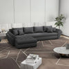Colțar extensibil dumonde cu ladă de depozitare si sezut confortabil din spuma HR, Loana XL Enjoy Grafit 335x185 cm Fabrica
