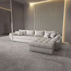 Colțar extensibil dumonde cu ladă de depozitare si sezut confortabil din spuma HR, Loana XL Enjoy Beige II 335x185 cm Fabrica