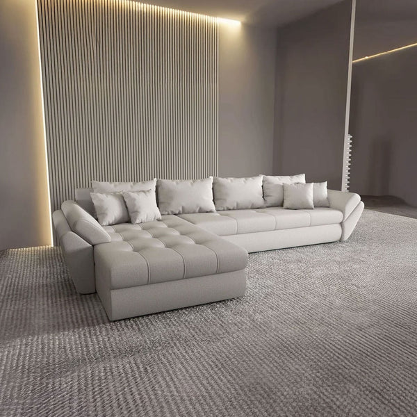Colțar extensibil dumonde cu ladă de depozitare Loana XL Enjoy Beige 335x185 cm