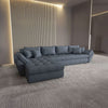 Colțar extensibil dumonde cu ladă de depozitare si sezut confortabil din spuma HR, Loana XL Enjoy Antracit 335x185 cm Fabrica