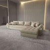 Colțar extensibil dumonde cu ladă de depozitare si sezut confortabil din spuma HR, Loana XL Enjoy Camel II 335x185 cm Fabrica