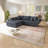Colțar extensibil dumonde cu ladă de depozitare si sezut confortabil din spuma HR, Loana Enjoy Antracit 270x185 cm Fabrica