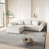 Colțar extensibil dumonde cu ladă de depozitare si sezut confortabil din spuma HR, Loana Zoom Crem 270x185 cm Fabrica