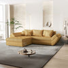 Colțar extensibil dumonde cu ladă de depozitare si sezut confortabil din spuma HR, Loana Zoom Mustar 270x185 cm Fabrica