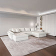 Colțar extensibil dumonde cu ladă de depozitare si sezut confortabil din spuma HR, Loana U Bej Euphoria 355x185 cm Fabrica