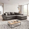Colțar extensibil dumonde cu ladă de depozitare si sezut confortabil din spuma HR, Loana Enjoy Kaki 270x185 cm Fabrica