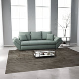 Canapea extensibilă dumonde cu ladă de depozitare si sezut confortabil din spuma HR, Loana Mint 250x100 cm Fabrica