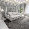 Canapea extensibilă dumonde cu ladă de depozitare si sezut confortabil din spuma HR, Loana Zoom Cream 250x100 cm Fabrica