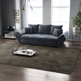 Canapea extensibilă dumonde cu ladă de depozitare si sezut confortabil din spuma HR, Loana Zoom Euphoria Grafit 250x100 cm Fabrica