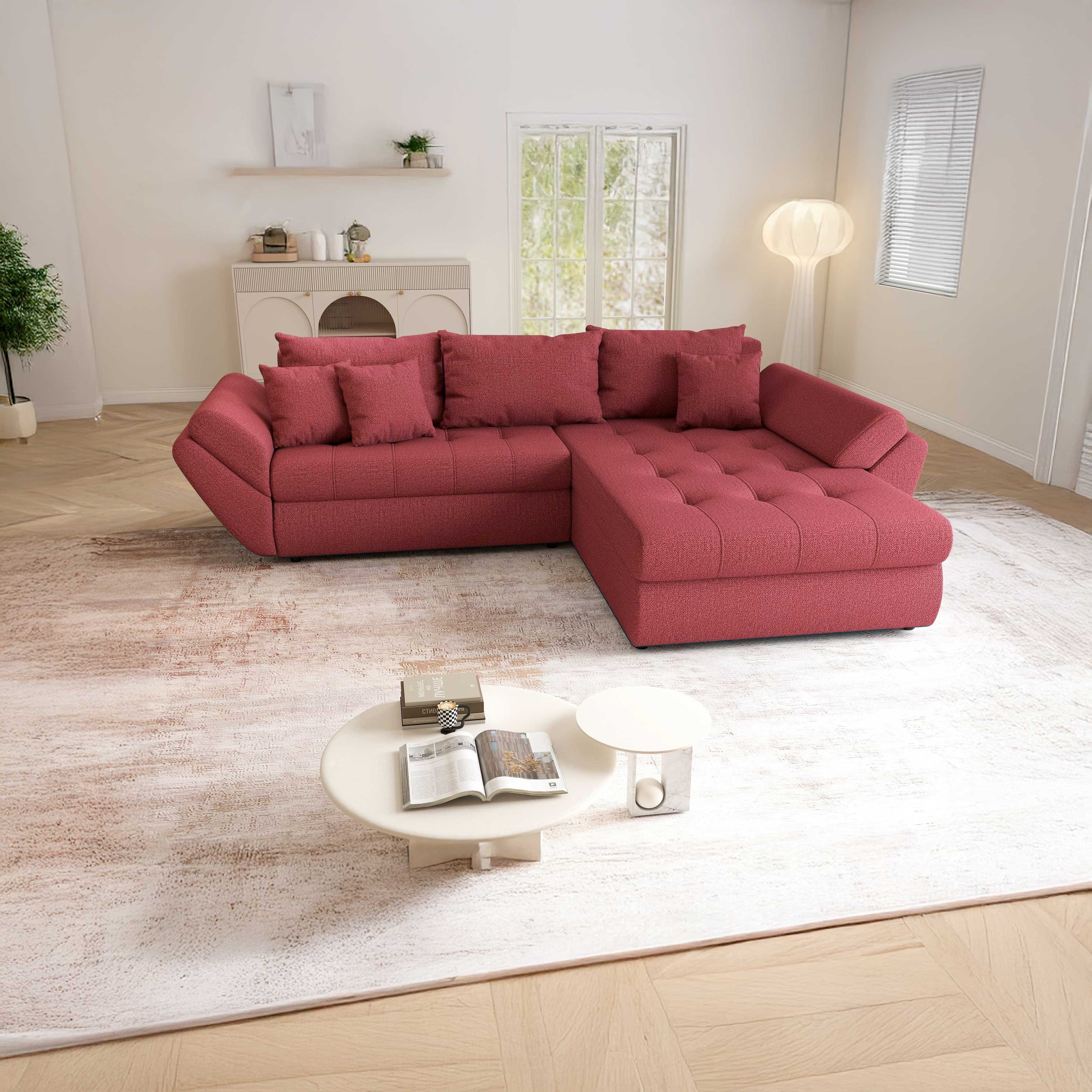 col-ar-extensibil-cu-lada-de-depozitare-loana-red-ii-275x185-cm