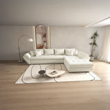 Colțar extensibil dumonde cu ladă de depozitare si sezut confortabil din spuma HR, Loana XL Ambience Alb II 335x185 cm Fabrica