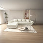 Colțar extensibil dumonde cu ladă de depozitare si sezut confortabil din spuma HR, Loana XL Ambience Alb 335x185 cm Fabrica