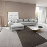 Colțar extensibil dumonde cu ladă de depozitare si sezut confortabil din spuma HR, Loana XL Euphoria Gri 335x185 cm Fabrica