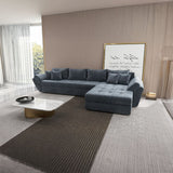 Colțar extensibil dumonde cu ladă de depozitare si sezut confortabil din spuma HR, Loana XL Euphoria Gri Grafit II 335x185 cm Fabrica