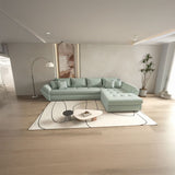 Colțar extensibil dumonde cu ladă de depozitare si sezut confortabil din spuma HR, Loana XL Ambience Mint II 335x185 cm Fabrica