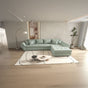 Colțar extensibil dumonde cu ladă de depozitare si sezut confortabil din spuma HR, Loana XL Ambience Mint II 335x185 cm Fabrica