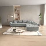 Colțar extensibil dumonde cu ladă de depozitare si sezut confortabil din spuma HR, Loana XL Zoom Mint II 335x185 cm Fabrica