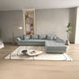 Colțar extensibil dumonde cu ladă de depozitare si sezut confortabil din spuma HR, Loana XL Zoom Mint II 335x185 cm Fabrica