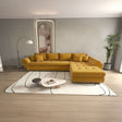 Colțar extensibil dumonde cu ladă de depozitare si sezut confortabil din spuma HR, Loana XL Zoom Mustar II 335x185 cm Fabrica