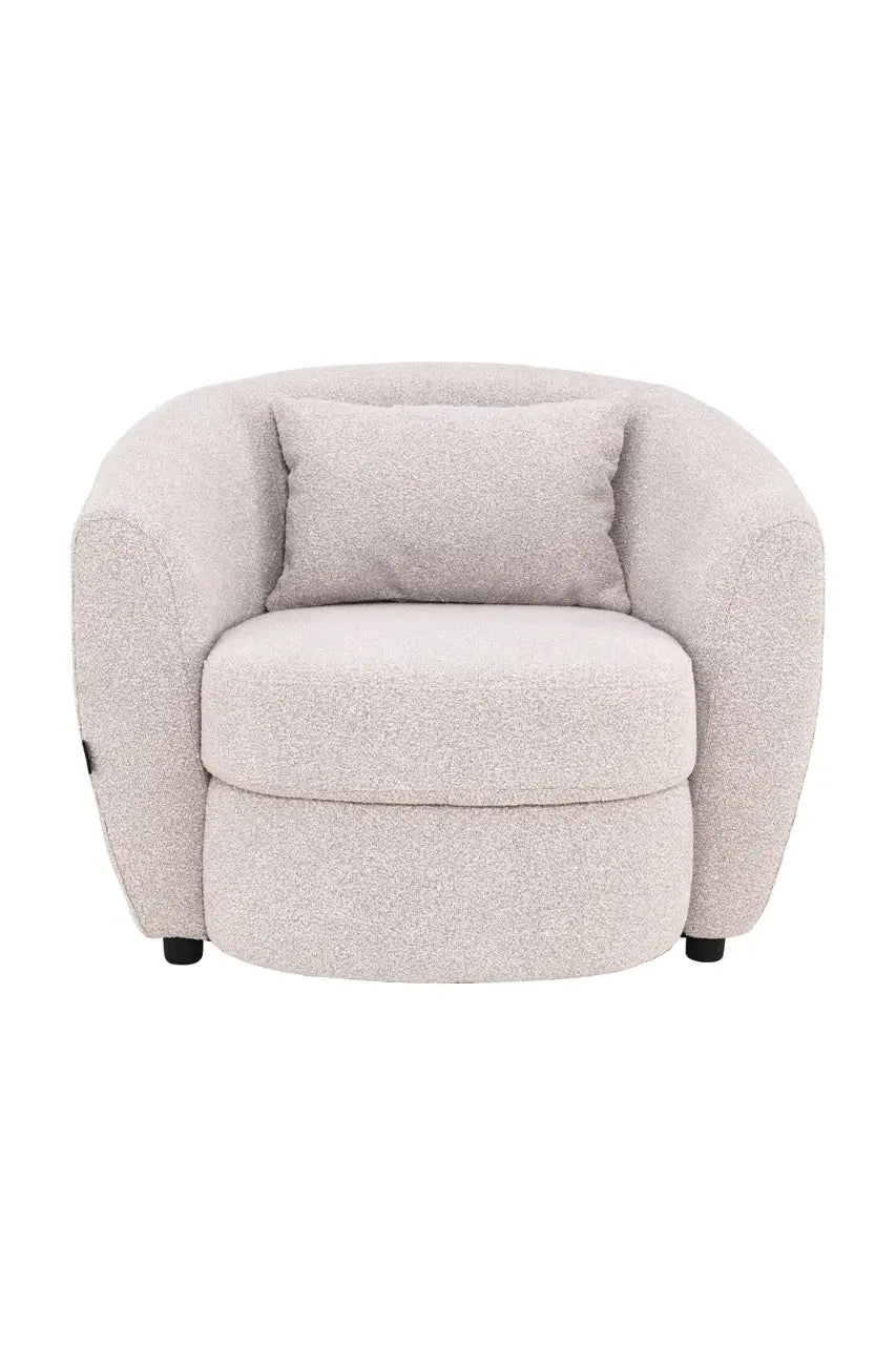 Fotoliu dumonde tapitat Bej modern Lorenzo 88x93cm ULK