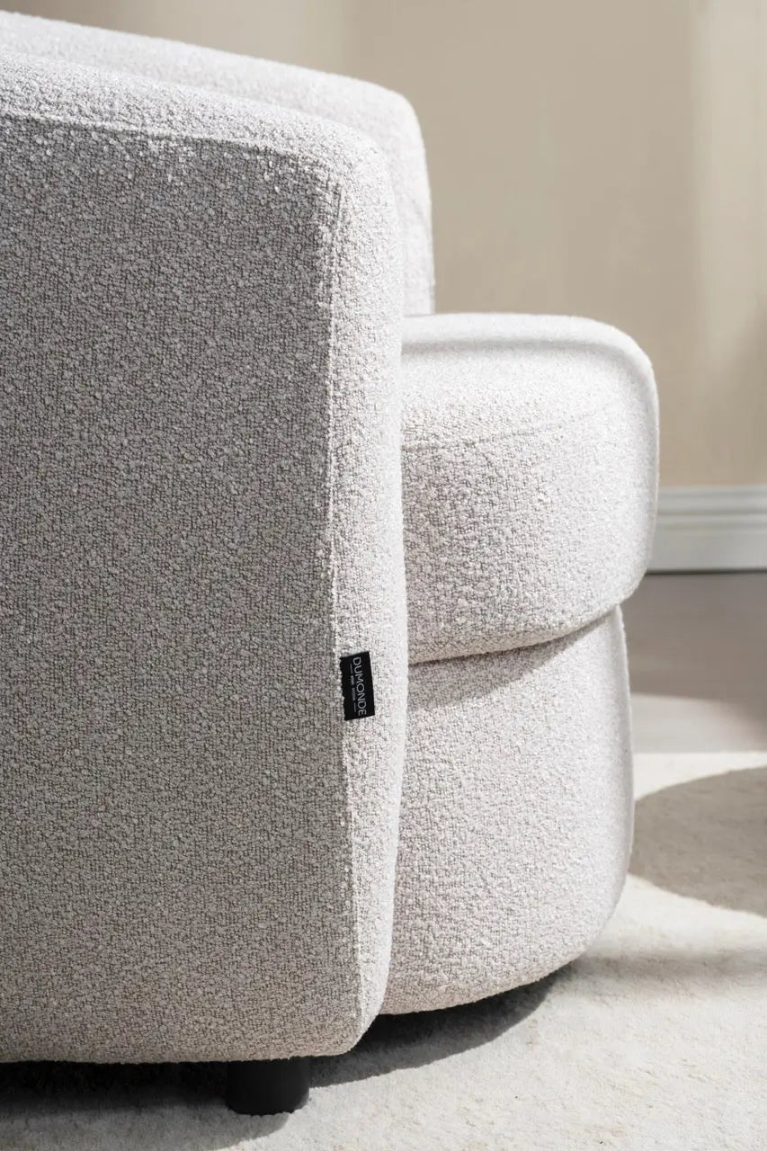 Fotoliu dumonde tapitat Bej modern Lorenzo 88x93cm ULK