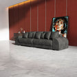 Canapea extensibilă dumonde cu 2 lăzi de depozitare si sezut confortabil din spuma HR, Big Sofa Verona Enjoy Kaki 02 310x100 cm Fabrica