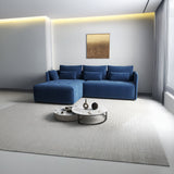 Colțar extensibil dumonde cu ladă de depozitare si sezut confortabil din spuma HR, Malta Zoom Blue II 235x185 cm