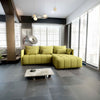 Colțar extensibil dumonde cu ladă de depozitare si sezut confortabil din spuma HR, Malta Enjoy Green II 235x185 cm Fabrica
