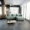 Colțar extensibil dumonde cu ladă de depozitare si sezut confortabil din spuma HR, Malta Enjoy Mint II 235x185 cm Fabrica