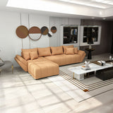 Colțar extensibil dumonde cu ladă de depozitare si sezut confortabil din spuma HR, Berlin XL Enjoy Lux Mango 350x185 cm