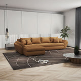 Colțar extensibil dumonde cu ladă de depozitare si sezut confortabil din spuma HR, Loana XL Enjoy Mango 335x185 cm Fabrica