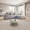 Colțar extensibil dumonde cu ladă de depozitare si sezut confortabil din spuma HR, Marbela Grey II 275x185 cm Fabrica