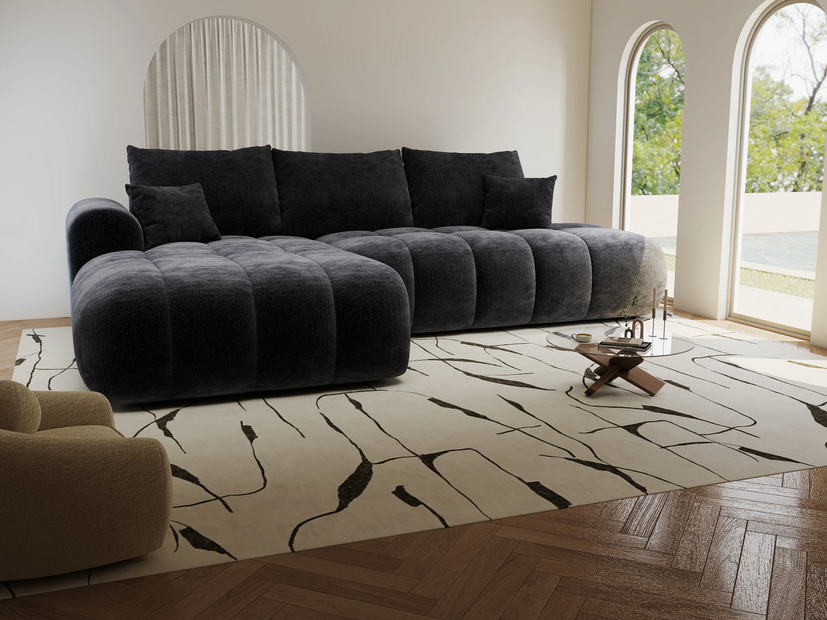 Colțar extensibil dumonde Milano L cu un braț Vibe 97 Gri Antracit 276x175 cm – vedere 5