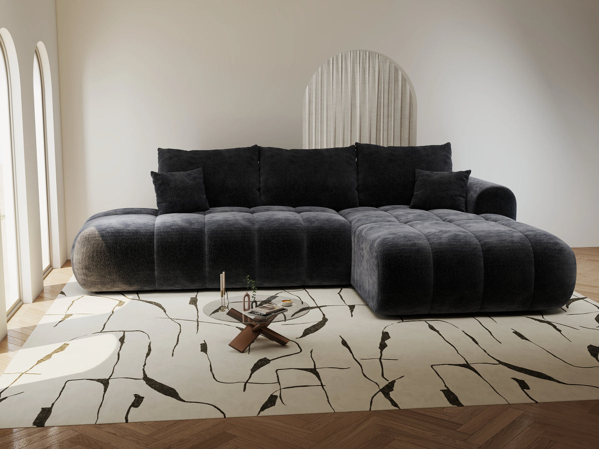 Colțar extensibil dumonde Milano L cu un braț Vibe 97 Gri Antracit II 276x175 cm – vedere 6