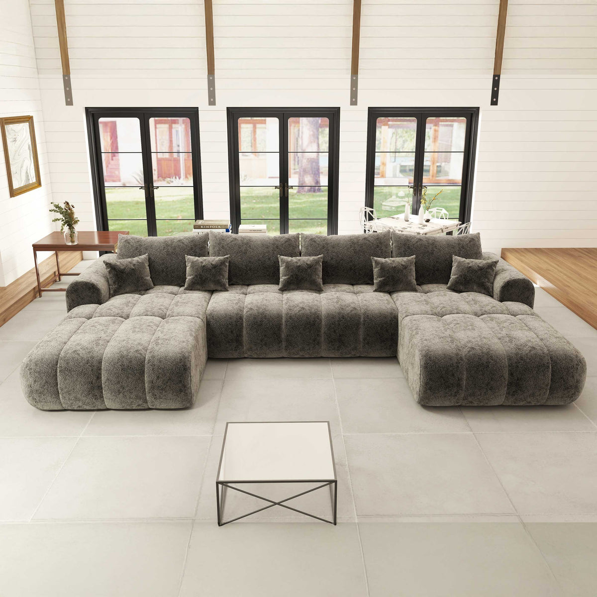Colțar extensibil dumonde Milano U Arena Gri Grafit 365x190 cm – imagine principală